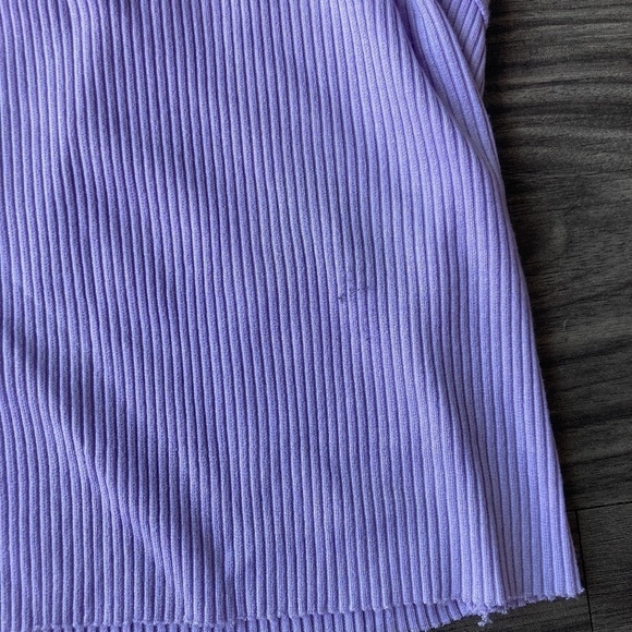 WSLY x Bandier The Rivington Ribbed Cropped Tank Purple XS - Picture 6 of 6
